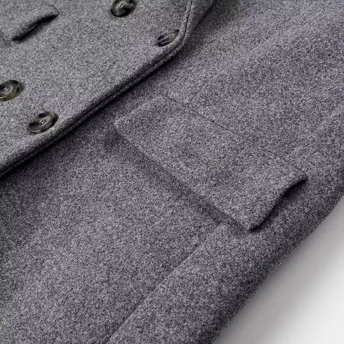 Long grey wool coat
