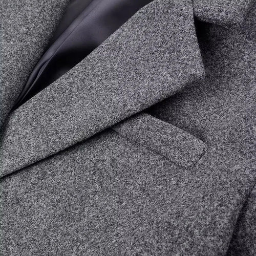 Long grey wool coat
