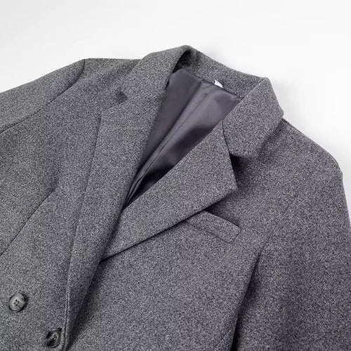 Long grey wool coat