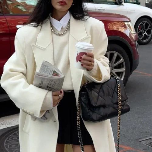 Cream wool coat