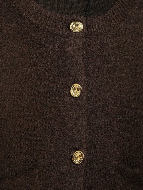 Cardigan mit Rock Braun