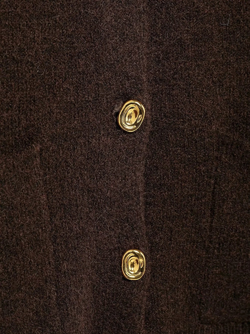 Cardigan mit Rock Braun