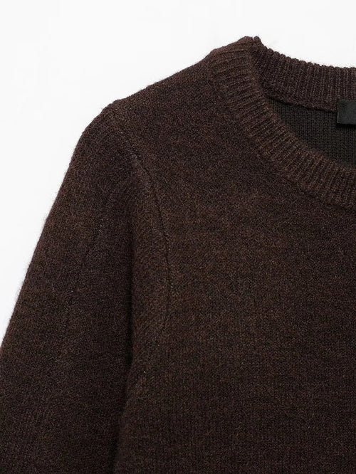 Cardigan mit Rock Braun