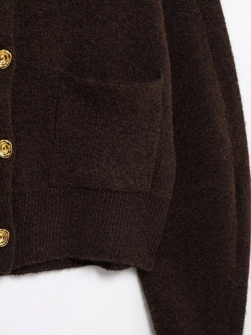 Cardigan mit Rock Braun