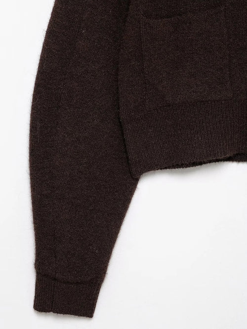 Cardigan mit Rock Braun