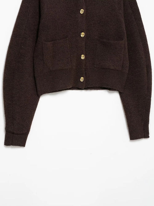 Cardigan mit Rock Braun