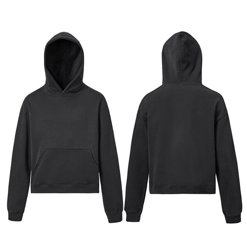 Cropped Fit Basic Hoodie
