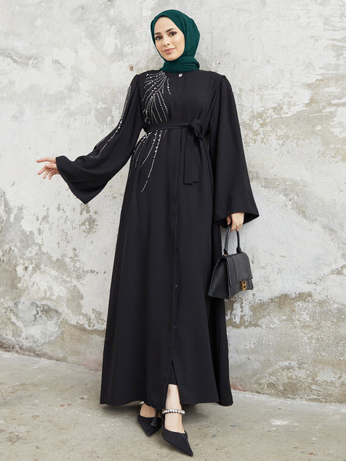 Elegante Abaya mit Steinen