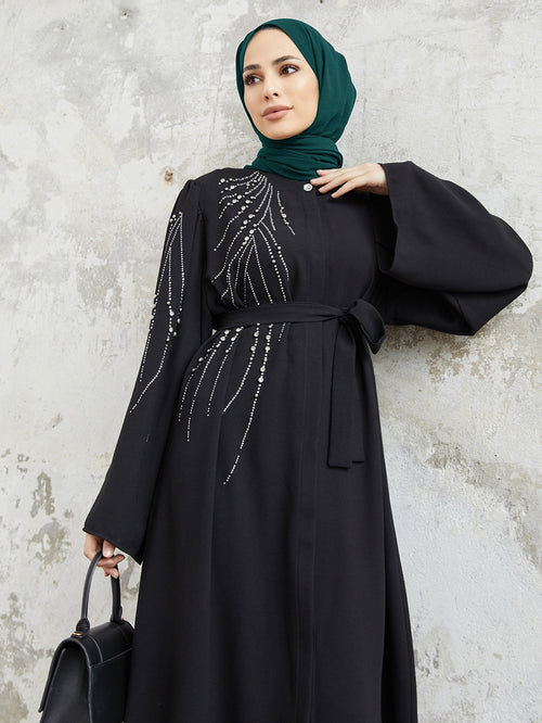 Elegante Abaya mit Steinen
