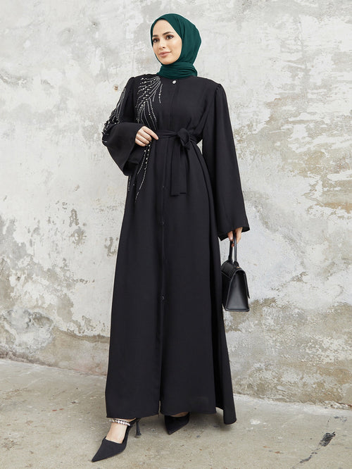 Elegante Abaya mit Steinen