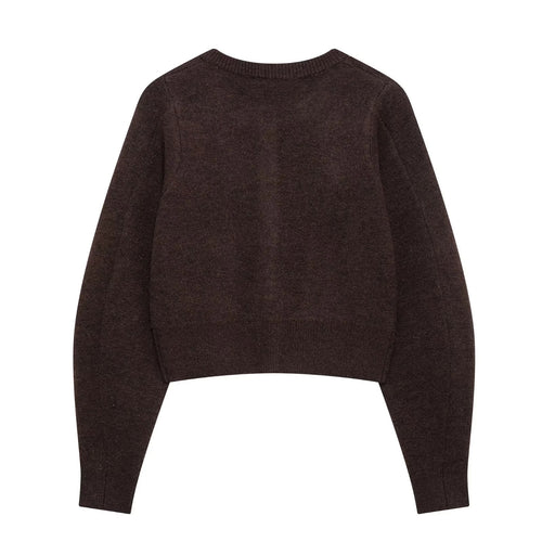 Cardigan mit Rock Braun