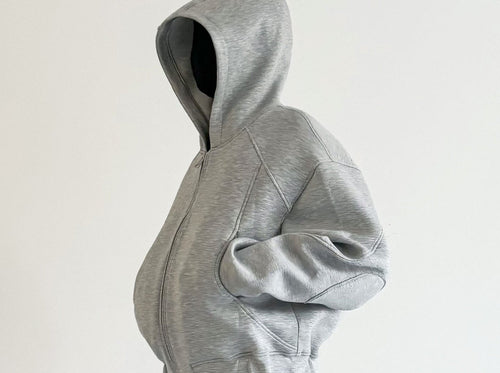Eclové Cropped Zip Hoodie
