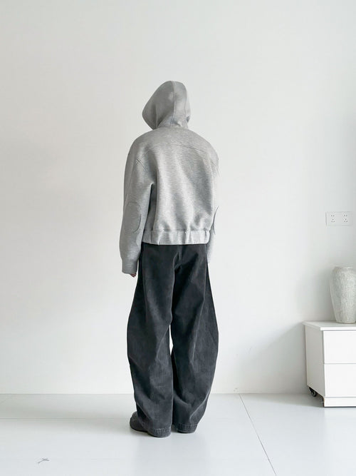 Eclové Cropped Zip Hoodie
